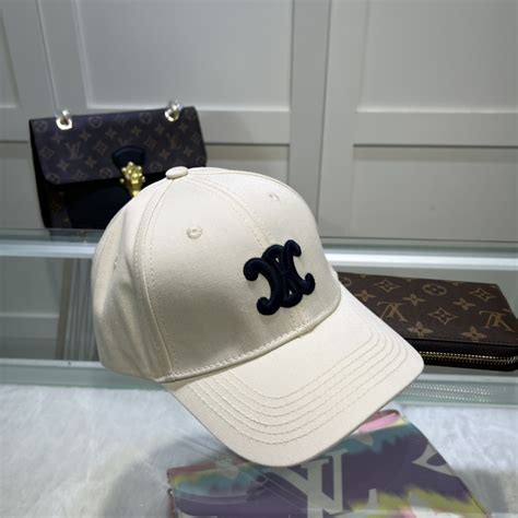 celine white baseball cap|white Celine triomphe baseball cap.